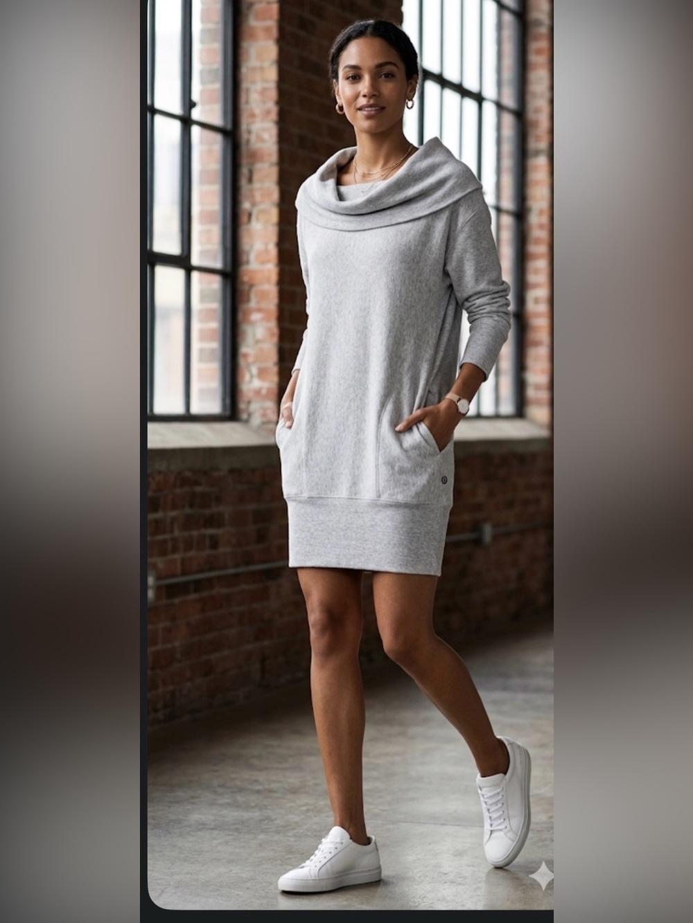 Lululemon Along the Way Dress in Heathered Core Ultra Light Grey size XS